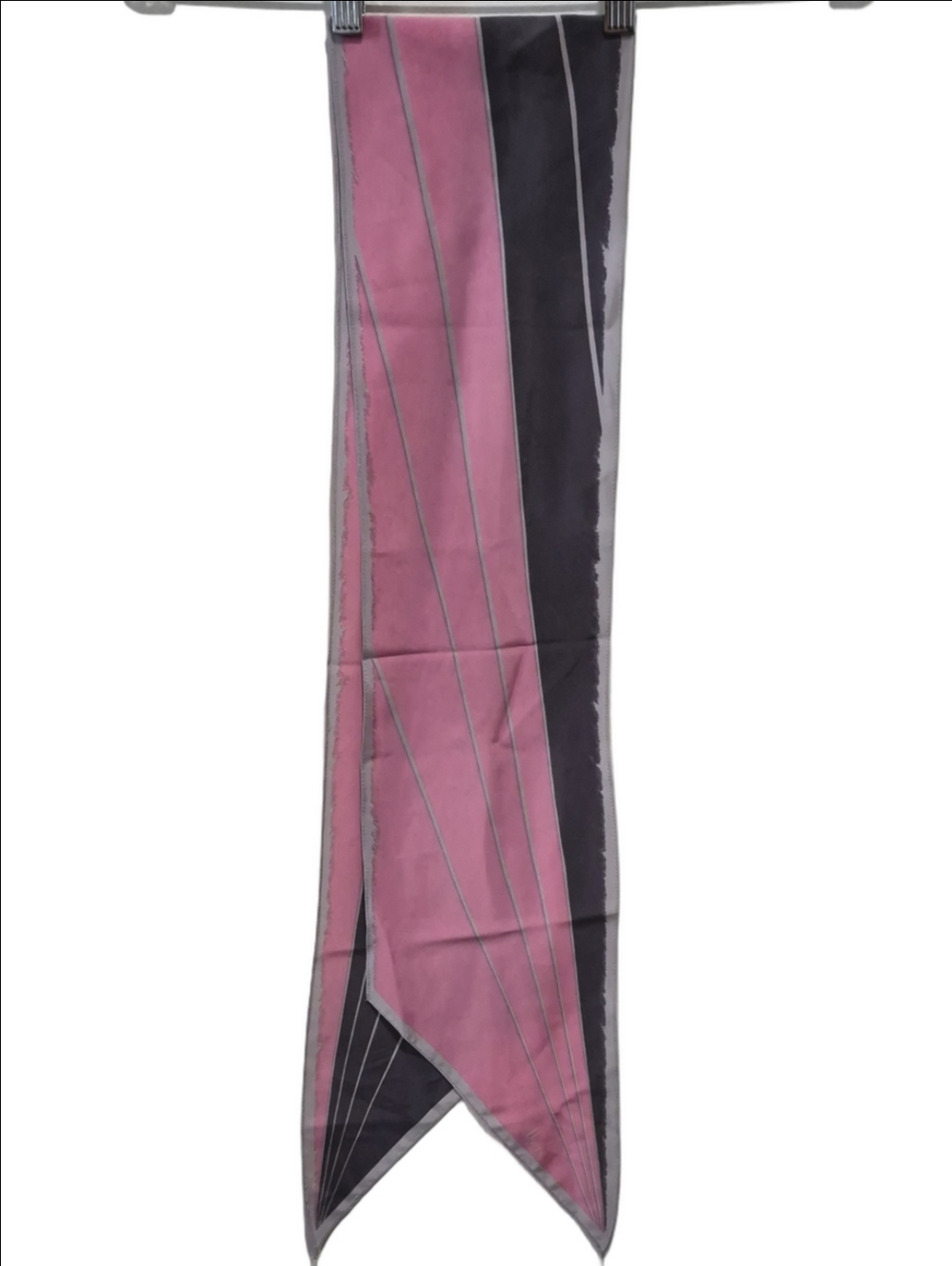 Veresa by Vera Neumann Pink Gray Geometric Scarf MOD Graphic Block
